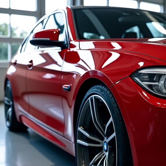 セラミックコーティング後の輝くBMW