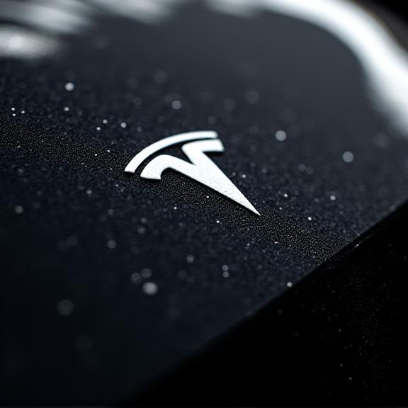 細かい傷で覆われたテスラの塗装面